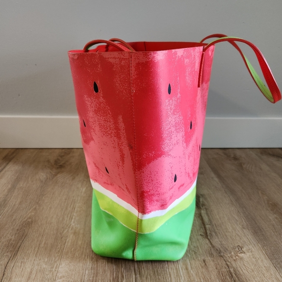 Kate Spade Splash Out Watermelon Print Red, Pink & Green Tote Bag - Picture 10 of 14